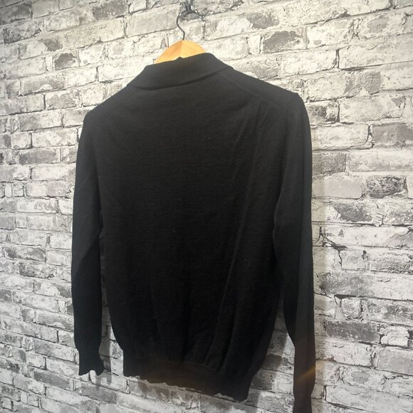 EUC Boss Hugo Boss Long Sleeved Kint Polo Sweater Merino Wool Size Medium - Picture 8 of 12